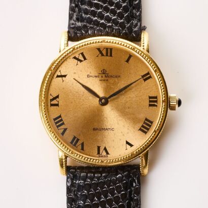 18ct Yellow Gold Coin, Baume et Mercier, Automatic Wristwatch, circa 1980's