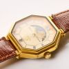 A Rare, Gold Plated, 34mm Seiko 5 Automatic Moon Phase Wristwatch, circa 1985 - 2
