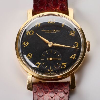 Rose Gold Filled, 34.6mm IWC Schaffhausen, Hand-Wound Wristwatch, circa 1955