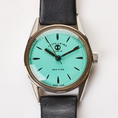 Stainless Steel, 30mm Farve-Leuba Sea-King Hand-wound Wristwatch, circa late 1960's, early 1970's