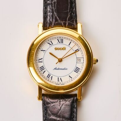 Gold Plated, 34mm Gucci 7200 Automatic Wristwatch, circa 1990's