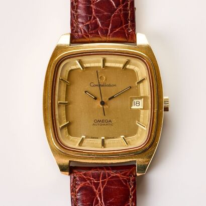Yellow Gold Capped Stainless Steel, 37mm OMEGA Constellation Automatic Wristwatch, circa 1974