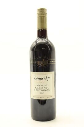 (1) 2005 Longridge Merlot - Cabernet, Hawke's Bay