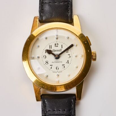 Gold Plated, 33mm Ingersoll Braille Dial Automatic Wristwatch, circa 1980's
