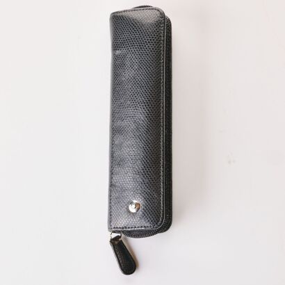 Montblanc Lizard Print Zip-Around Pen Case