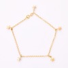 18ct Yellow Gold, 22.5cm Four Star Hollow Charm Bracelet