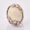 18ct White Gold, Pasquale Bruni, 'Cielo Stars' .65ct Diamond / White Agate Ring