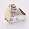 18ct White Gold, Pasquale Bruni, 'Cielo Stars' .65ct Diamond / White Agate Ring - 2