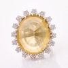 18ct White Gold, Pasquale Bruni, 'Marilyn' Oval Citrine / 1.10ct Diamond Ring