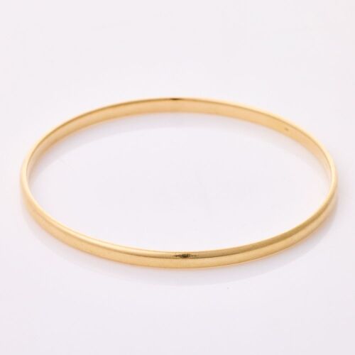 9ct Yellow Gold, 4.08mm Semi Contour Profile Bangle