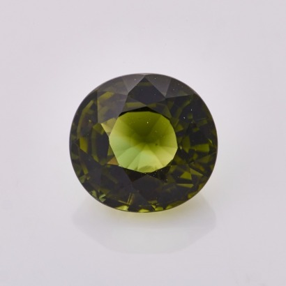 Loose, 2.90ct Semi-round Green Tourmaline