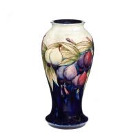 William Moorcroft, Wisteria Baluster Vase,C.1920-1925