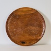 A Turned and Carved Platter in Kowhai Wood, Aotearoa