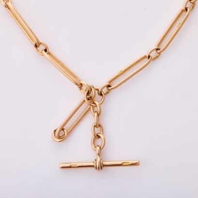 15ct Rose Gold, Antique, 40cm Fob Chain, circa 1902