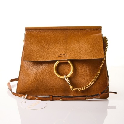 Chloe, Calfskin Caramel Faye Chain Shoulder Bag