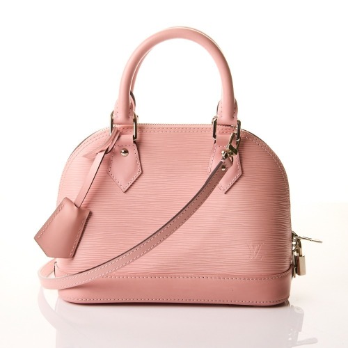 Louis Vuitton, Alma BB Epi Leather Rose Ballerine Bag