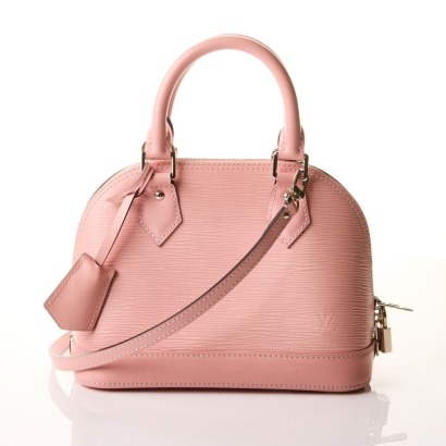 Louis Vuitton, Alma BB Epi Leather Rose Ballerine Bag
