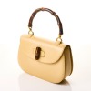 Gucci, Beige Calfskin Bamboo Top Handle Bag - 2