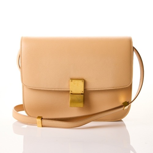 C&eacute;line, Nude Liege Calfskin Medium Box Bag