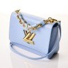 Louis Vuitton, Epi Twist MM Blue Chain Shoulder Bag with Box - 2