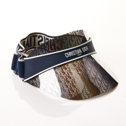 Christian Dior, Dior Club, V1U Blue Dior Oblique Visor with Box