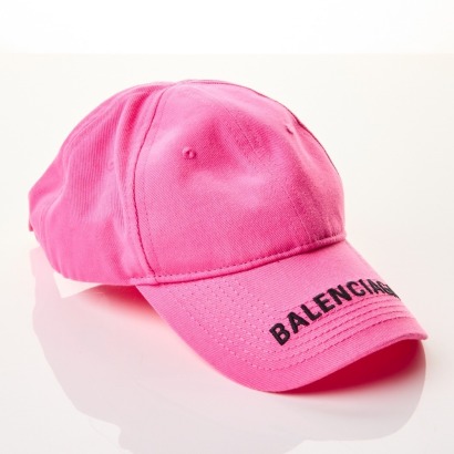 Balenciaga, Bright Pink Baseball Cap, Size L