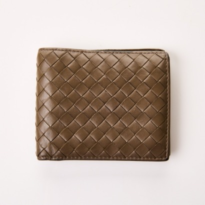 Bottega Veneta, Brown Intrecciato Wallet