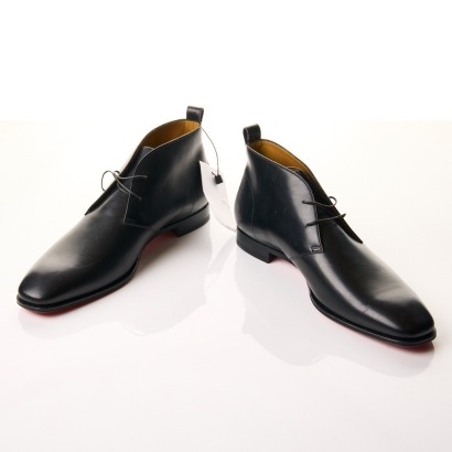 Christian Louboutin, Milan Flat Calf Brosse Chukka Boots Size 43.5 with Box - Near new