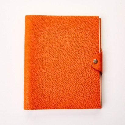 Herm&egrave;s Orange Togo Leather PM Ulysse Notebook