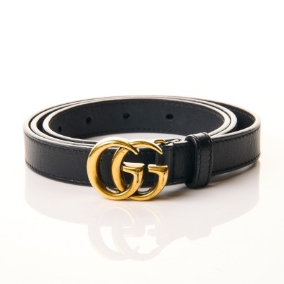 Gucci, GG, Black Belt, 90cm