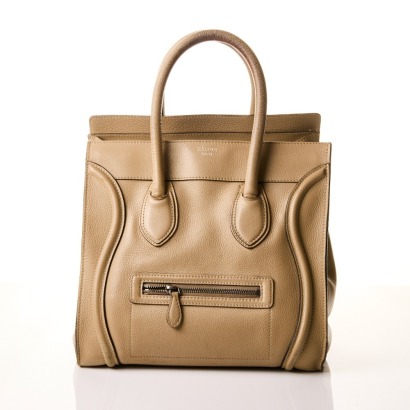 Celine, Taupe, Mini Luggage Tote Bag