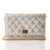 Chanel, Silver Lambskin 2.55 Reissue Wallet on Chain
