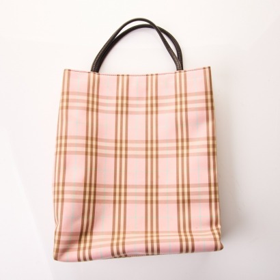 Burberry, Pink Check Tote Bag