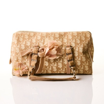 Christian Dior, Beige Diorissimo Romantique Boston Bag