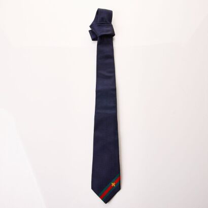 Gucci, 100% Silk Navy Tie