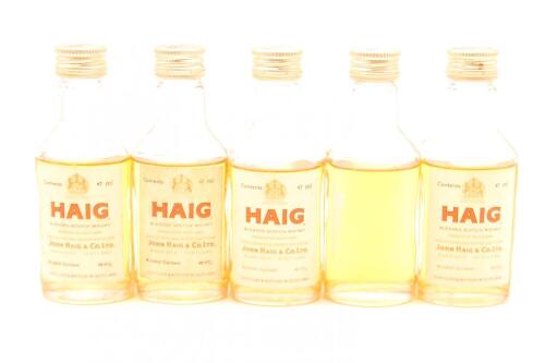 (1) Collection of 5 Haig Blended Scotch Whisky Miniatures circa 1970s, Sold as One Lot (5 x 47ml)