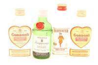 (1) Collection of 4 Gin Miniatures circa 1980s, Sold as One Lot