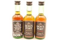 (1) Mixed selection of 3 Dow's Port Miniatures circa 1980s, Sold as One Lot