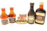 (1) Collection of 4 Irish Miniature Liquers including a Miniature Baileys House, Circa 1980s, Sold as One Lot