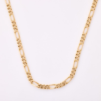 9ct Yellow Gold, 60cm Figaro Link Chain