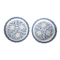 A Pair of Late-Qing Dynasty Plates