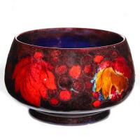 William Moorcroft, Leaves and Berries Flambe Bowl, C.1930