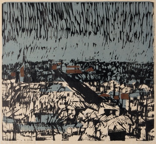 STANLEY PALMER Road and Hills in Grey and Black