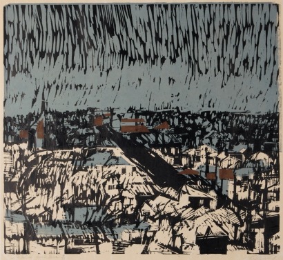 STANLEY PALMER Road and Hills in Grey and Black