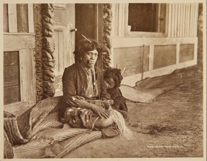 THOMAS PRINGLE Maori Woman Twisting Flax