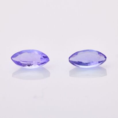 Matched Pair of Loose, Marquise Cut Tanzanite