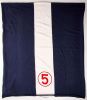 Chanel, 64% Cashmere / 36% Cotton Navy /Cream Scarf with Box