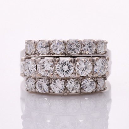 Silver / Palladium, Modern, 1.35ct Diamond Dress Ring
