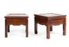 A Pair of Chinese Blackwood Square Stools