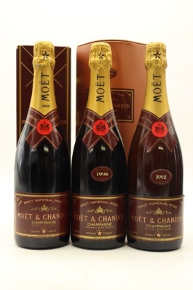 (1) 1988, 1990, 1992 Moet & Chandon Brut Imperial Rose Collection, Champagne, 3 Bottles Sold as One Lot (GB)
